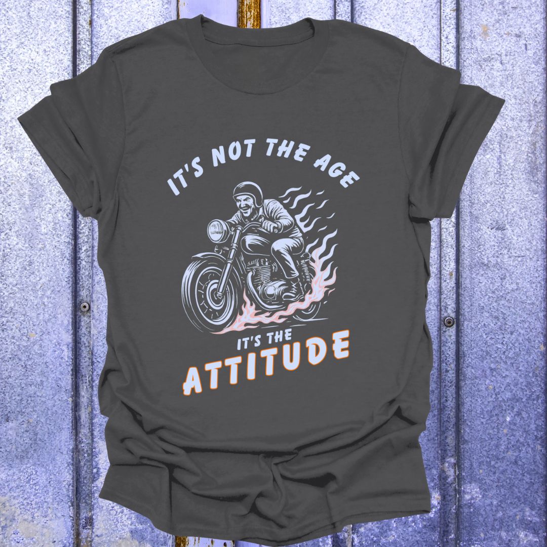 Not the Age It's the Attitude Retro Motorcycle Shirt