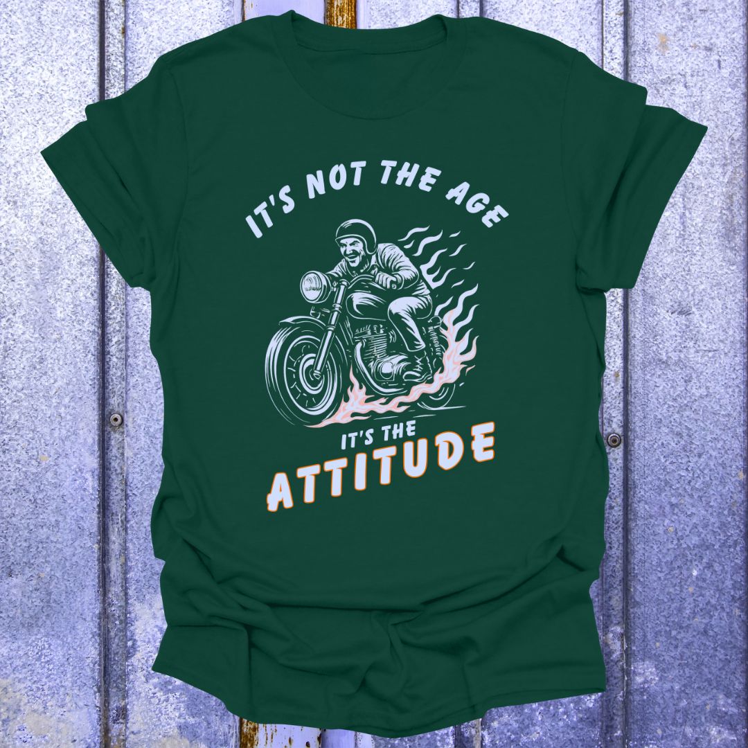 Not the Age It's the Attitude Retro Motorcycle Shirt