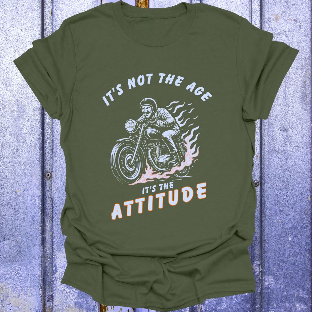 Not the Age It's the Attitude Retro Motorcycle Shirt