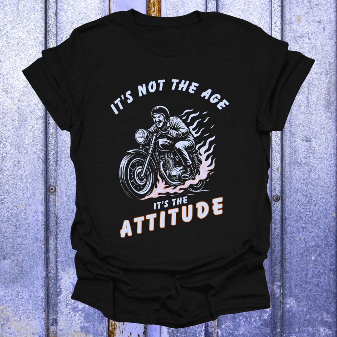 Not the Age It's the Attitude Retro Motorcycle Shirt
