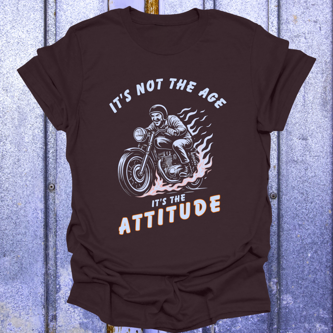 Not the Age It's the Attitude Retro Motorcycle Shirt