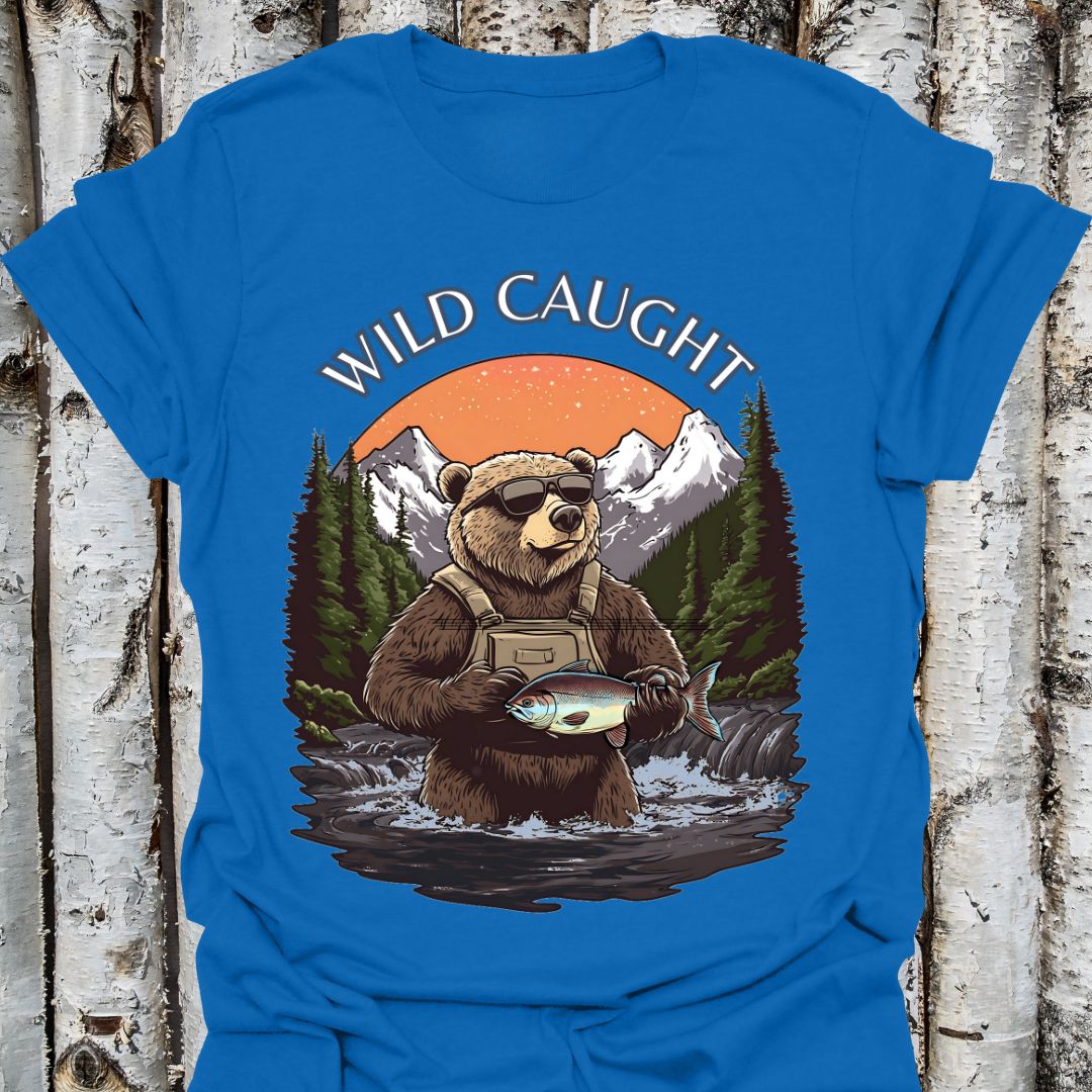 Wild Caught Fishing Bear Tee