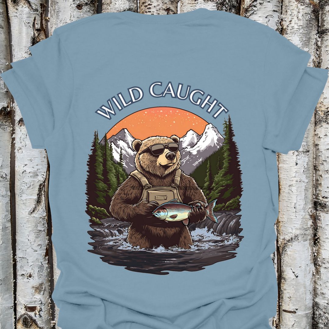 Wild Caught Fishing Bear Tee
