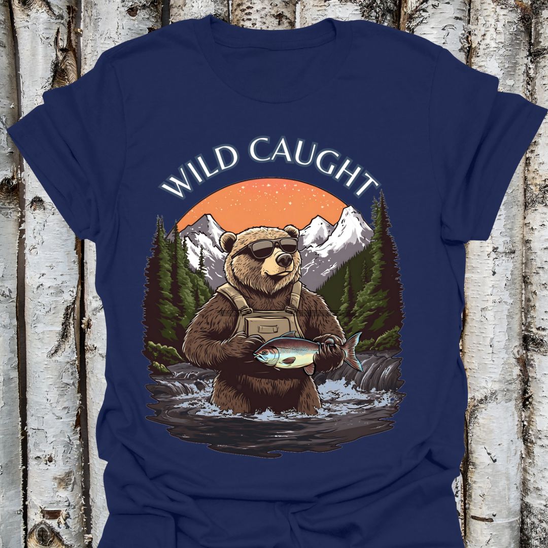 Wild Caught Fishing Bear Tee