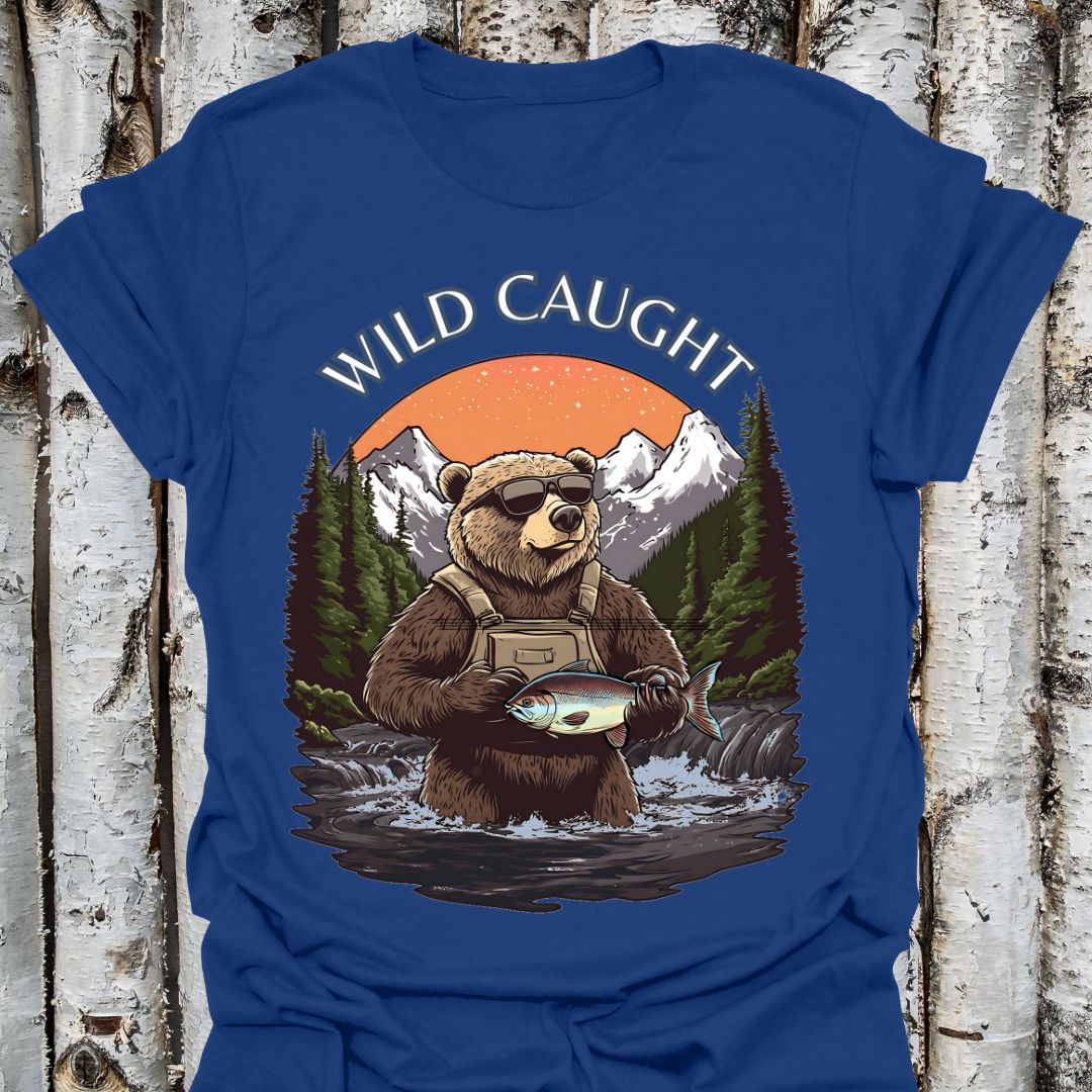 Wild Caught Fishing Bear Tee