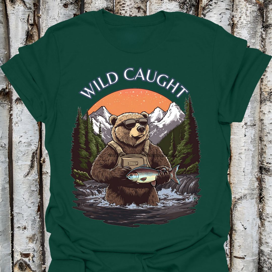 Wild Caught Fishing Bear Tee