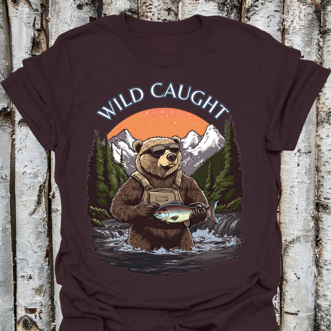 Wild Caught Fishing Bear Tee