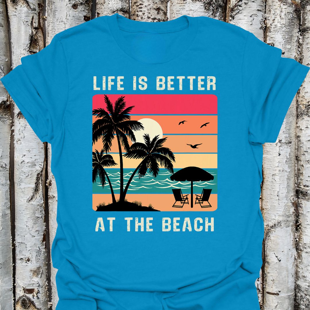 Life is Better at the Beach Sunset Tee
