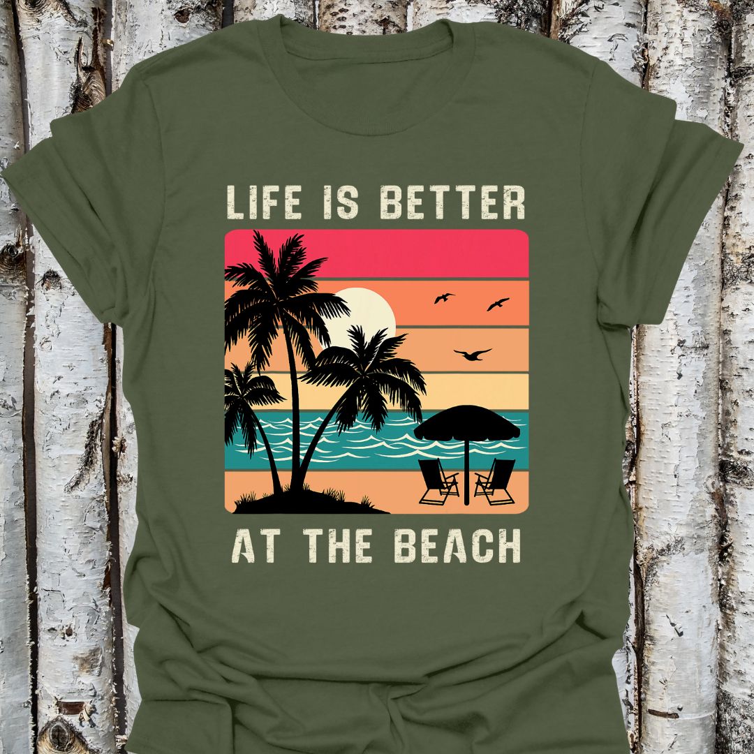 Life is Better at the Beach Sunset Tee