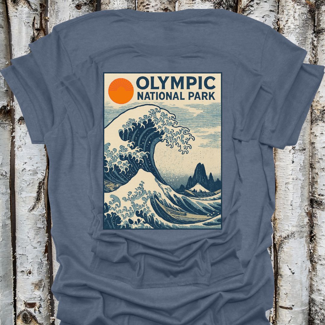 Olympic National Park Japanese Art T-Shirt