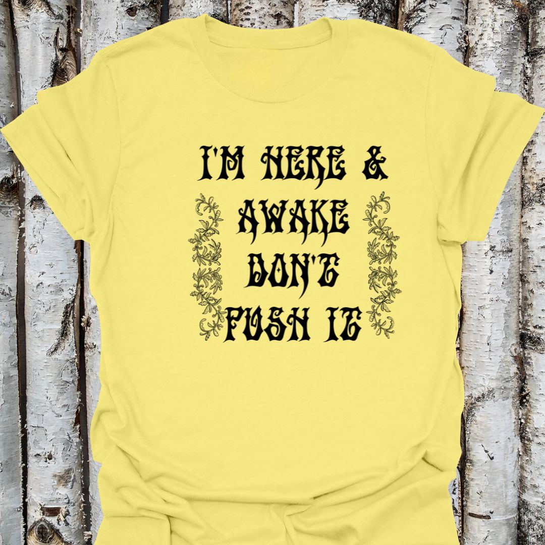 I'm Here & Awake Don't Push It