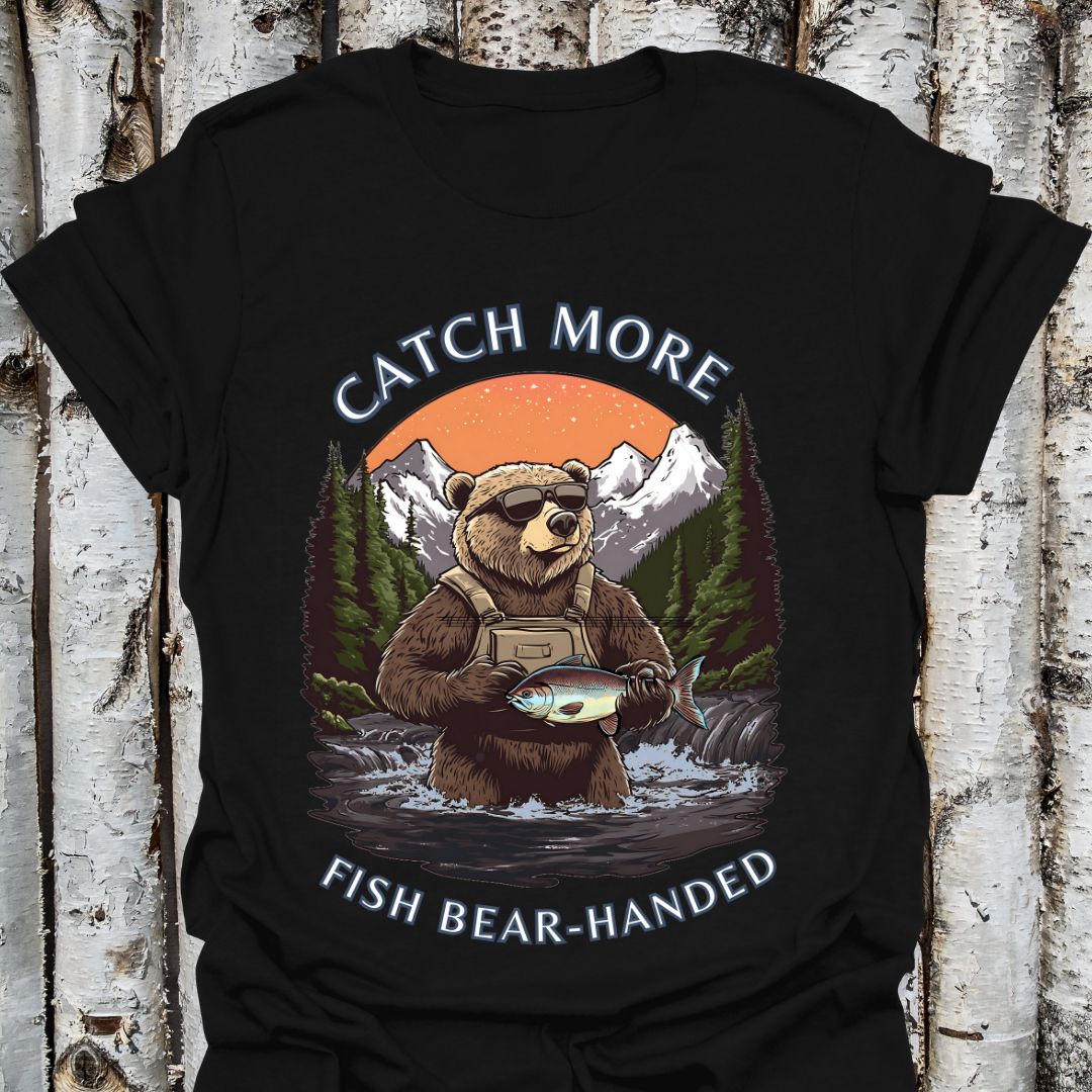 Catch More Fish Bear Handed Trout Tee