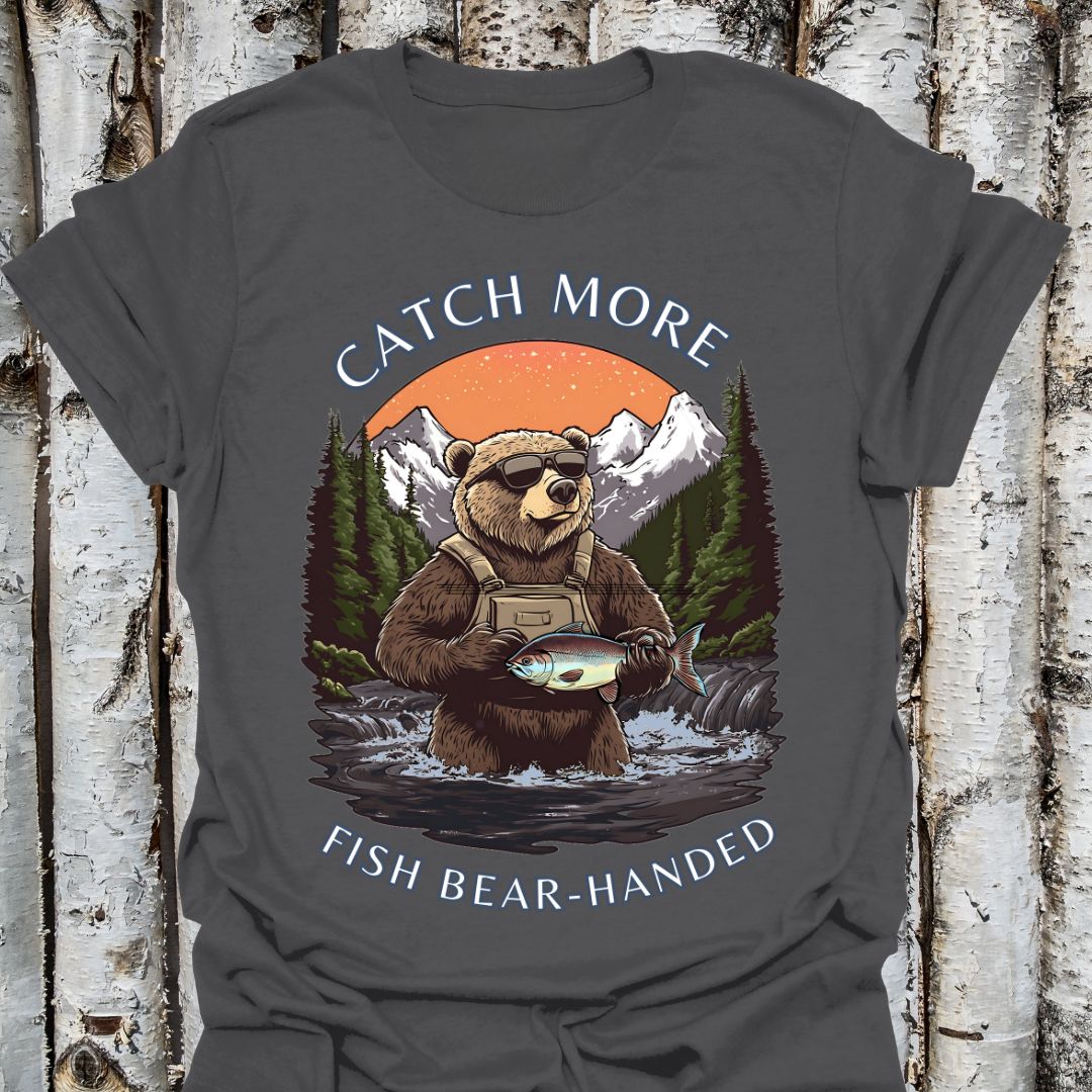Catch More Fish Bear Handed Trout Tee