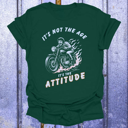 Not the Age It's the Attitude Retro Motorcycle Shirt