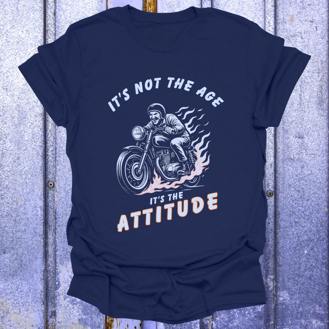 Not the Age It's the Attitude Retro Motorcycle Shirt