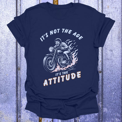 Not the Age It's the Attitude Retro Motorcycle Shirt