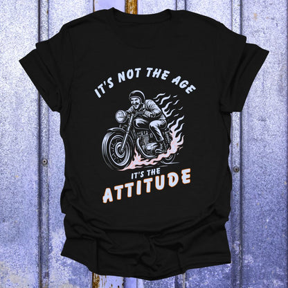 Not the Age It's the Attitude Retro Motorcycle Shirt
