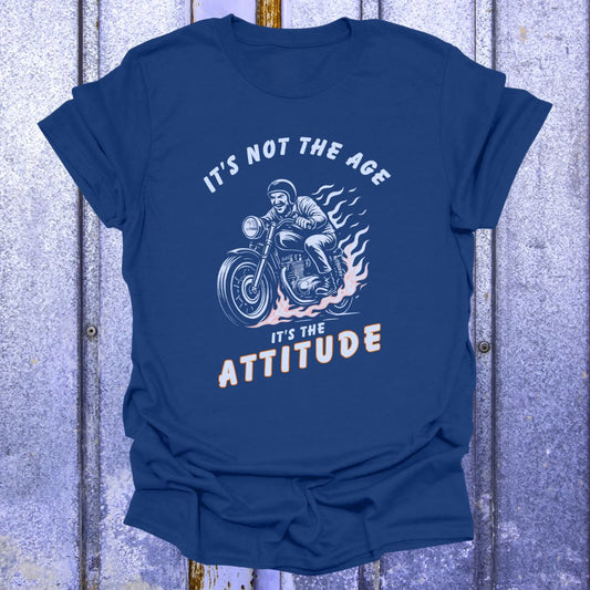 Not the Age It's the Attitude Retro Motorcycle Shirt