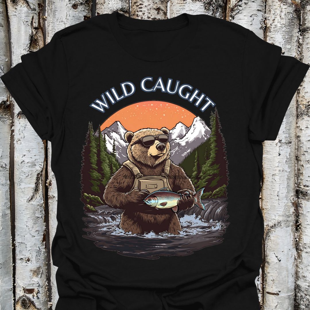 Wild Caught Fishing Bear Tee