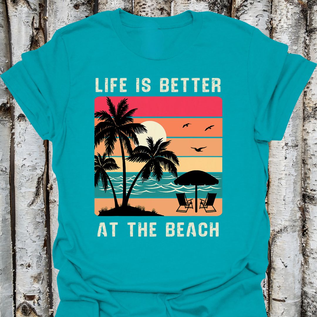 Life is Better at the Beach Sunset Tee