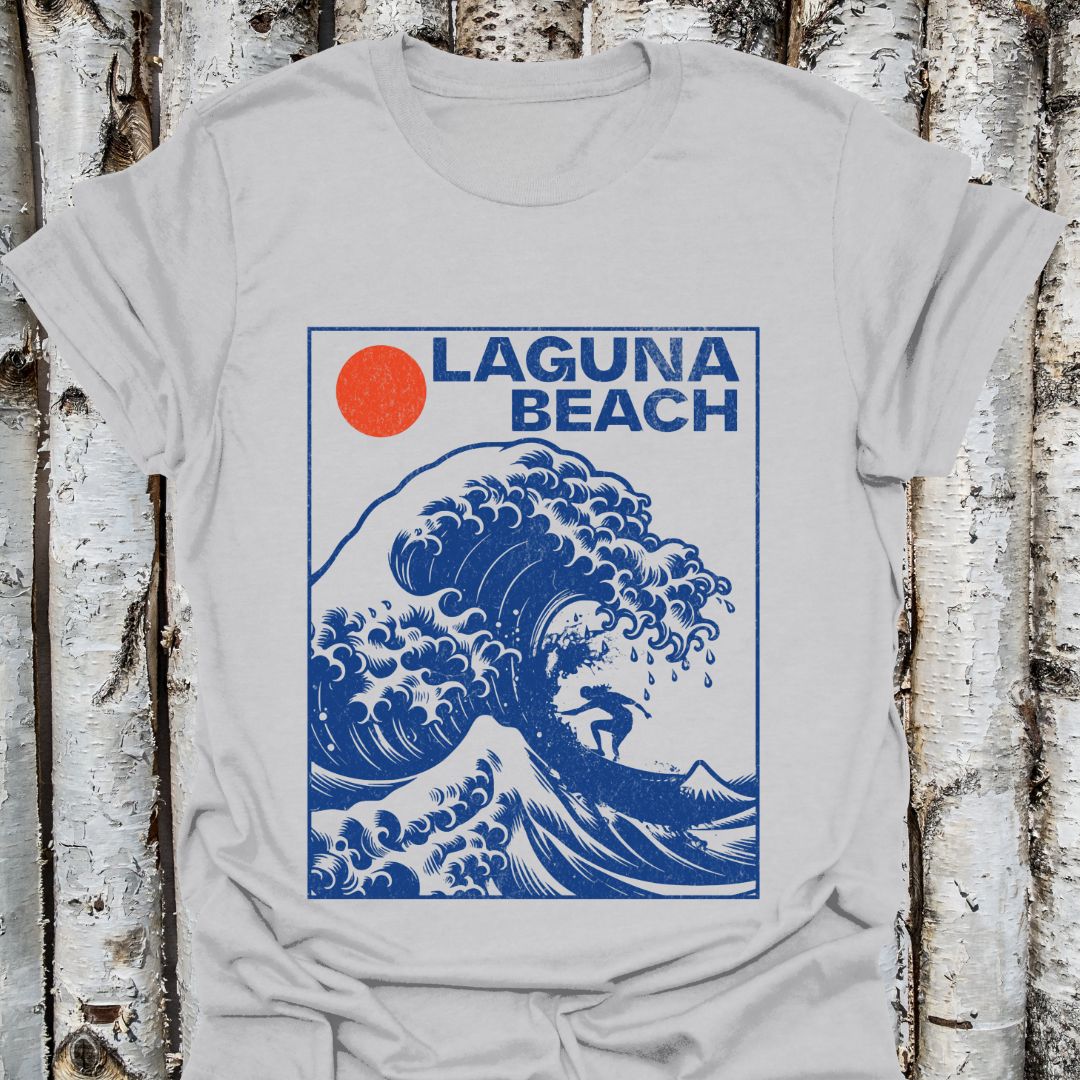 Laguna Beach  Surfer Japanese Art T-Shirt