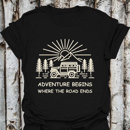 Adventure Begins Where The Road Ends T-Shirt