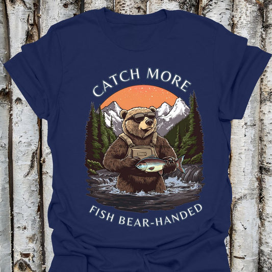 Catch More Fish Bear Handed Trout Tee