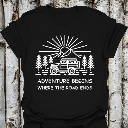Adventure Begins Where The Road Ends T-Shirt