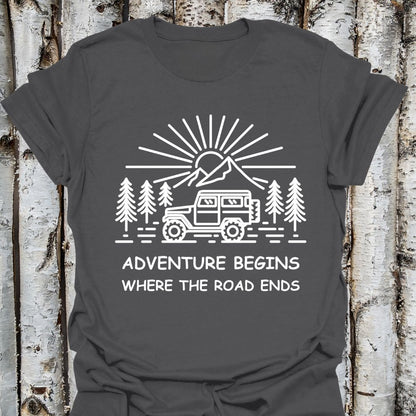 Adventure Begins Where The Road Ends T-Shirt
